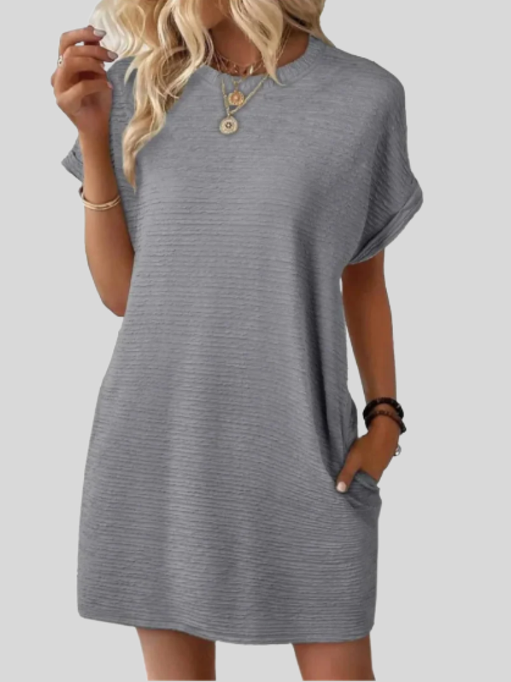 Emily™ – Casual Minimalist Round Neck Summer Dress