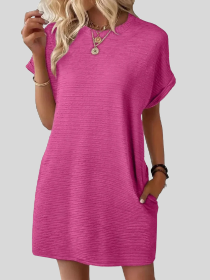 Emily™ – Casual Minimalist Round Neck Summer Dress