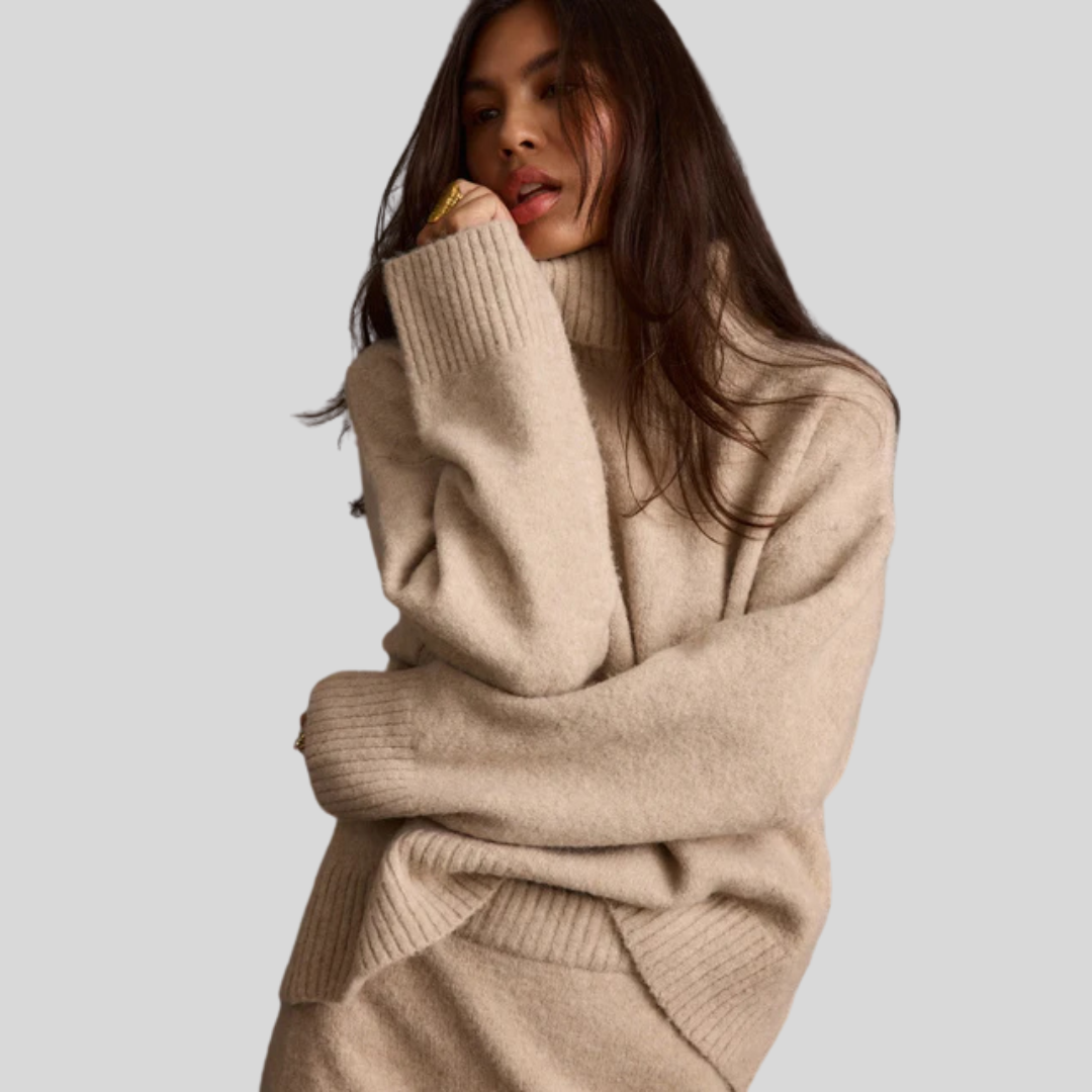 Oatmeal Knit Turtleneck