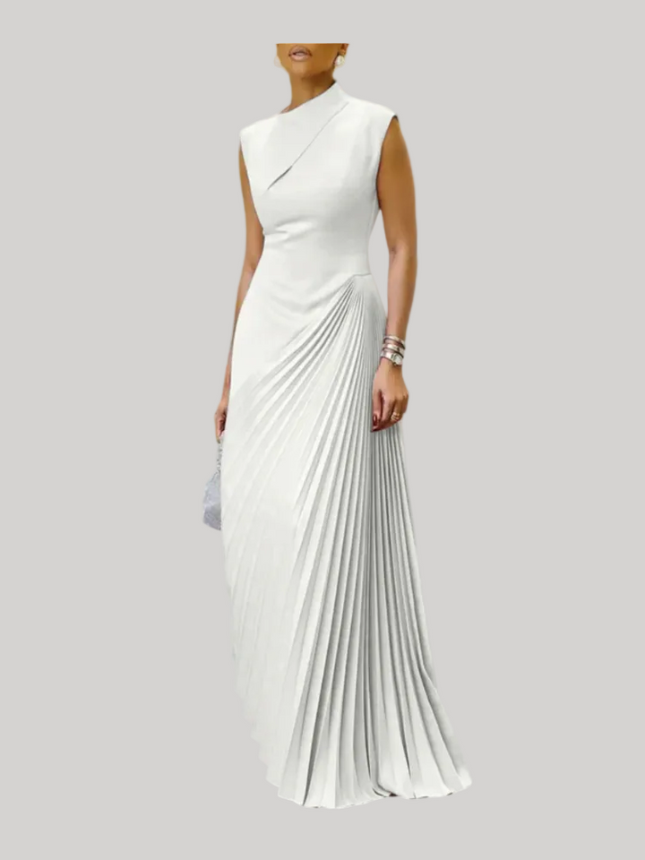 Robe longue sans manches à taille haute