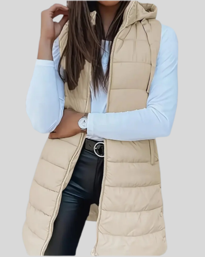 Spring™ - Casual Sleeveless Hood Long Puffer Vest