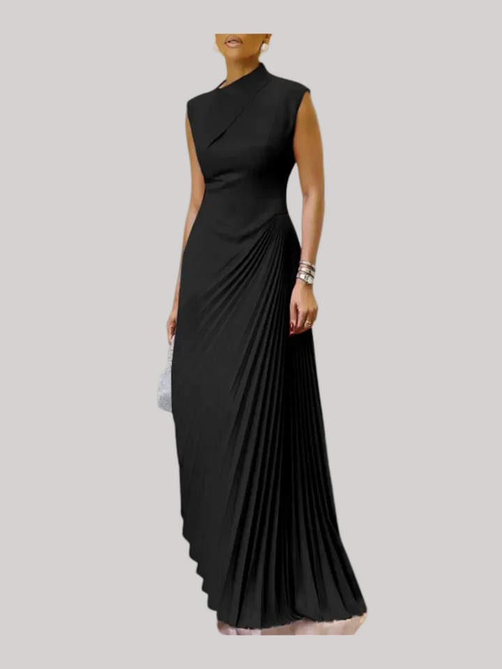 Robe longue sans manches à taille haute