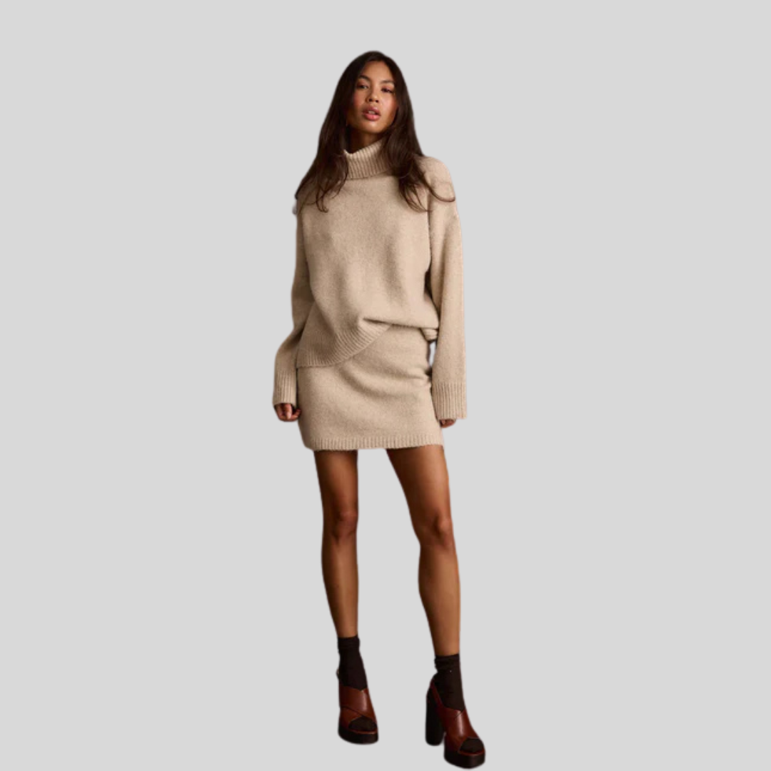 Oatmeal Knit Turtleneck