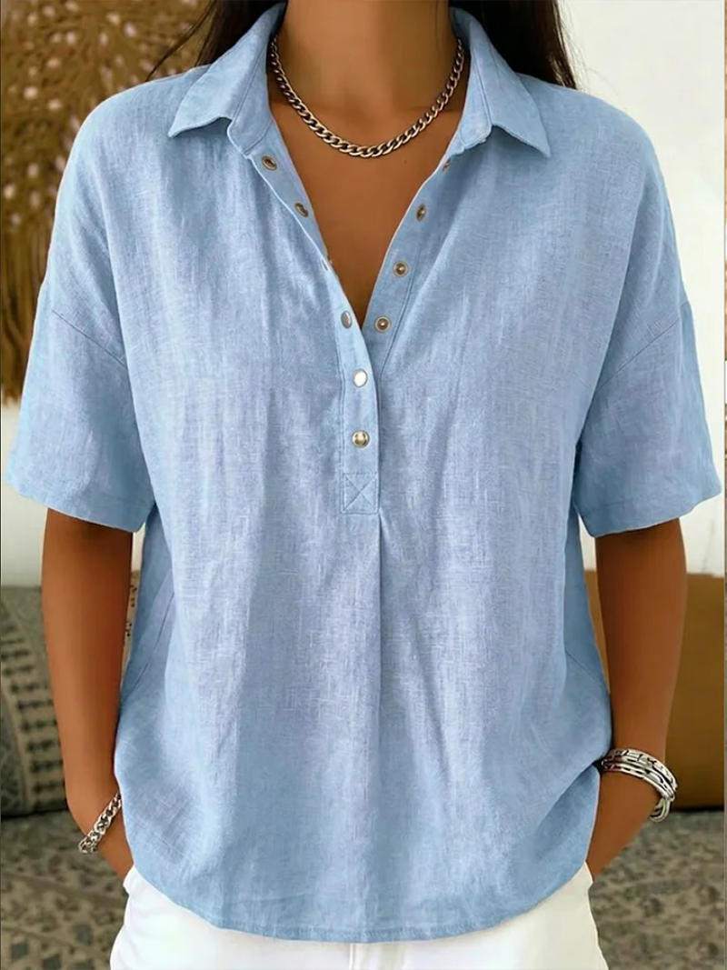 Anna| Blouse with Collar and Button