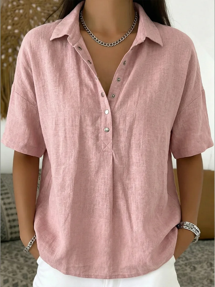 Anna| Blouse with Collar and Button