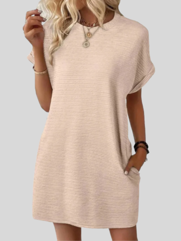 Emily™ – Casual Minimalist Round Neck Summer Dress