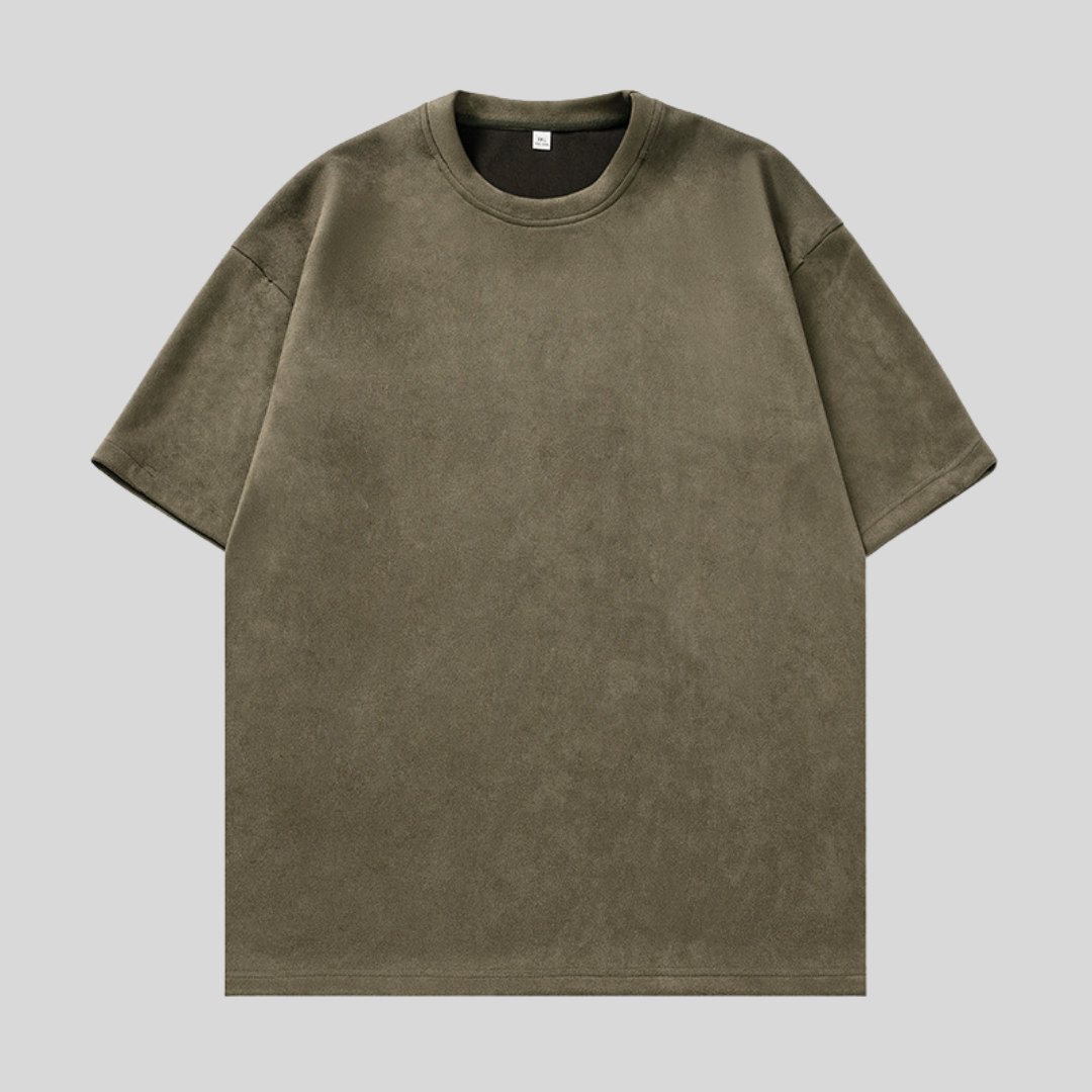 Suede Oversized T-Shirt