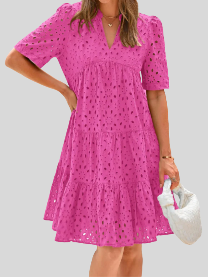 Olivia™- Chic Lace Ruffle Summer Dress