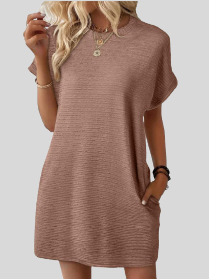 Emily™ – Casual Minimalist Round Neck Summer Dress