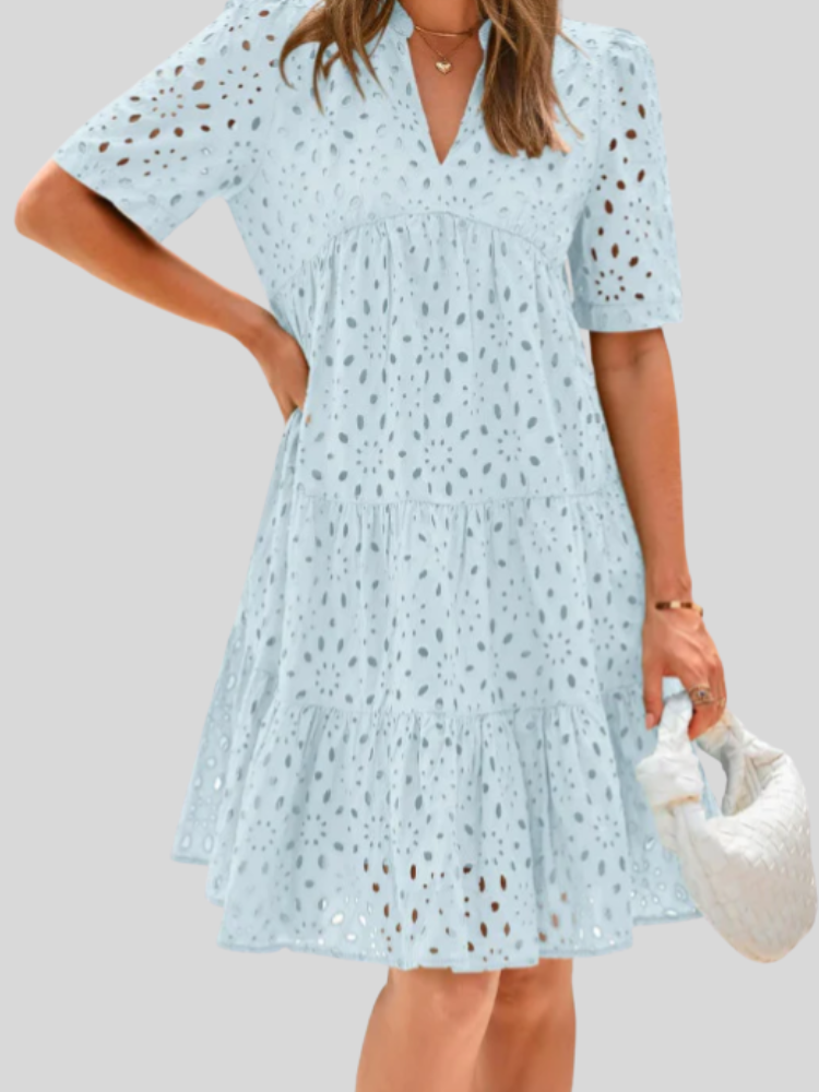 Olivia™- Chic Lace Ruffle Summer Dress