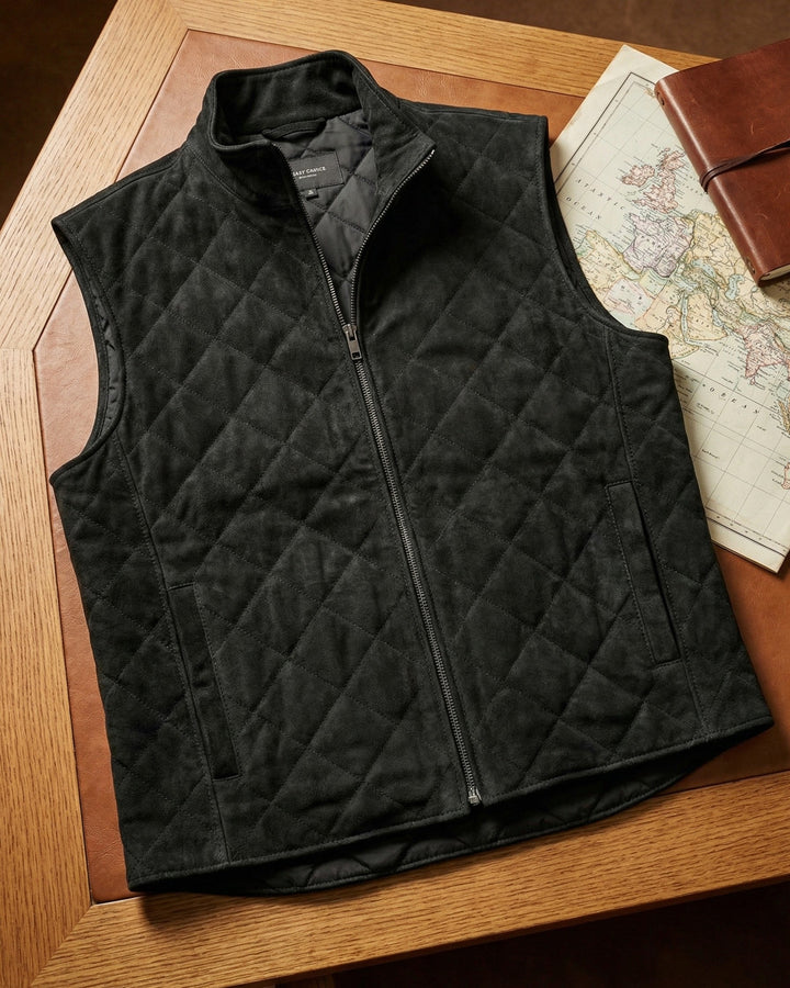 Georgio Suede Quilted Vest