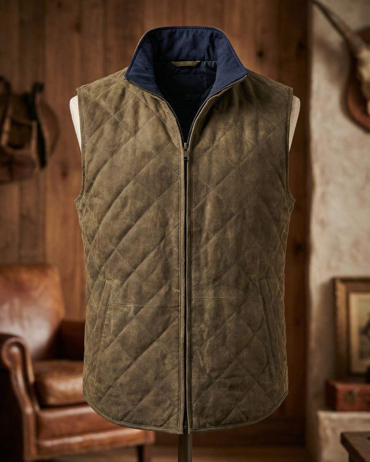 Georgio Suede Quilted Vest