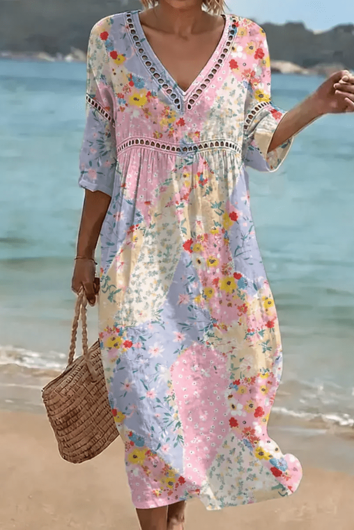 Sierra – Floral Breeze Midi Dress