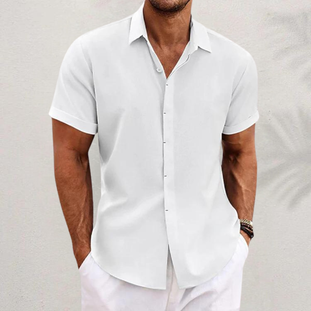Ethan | Linen Summer Polo – Lightweight & Breathable