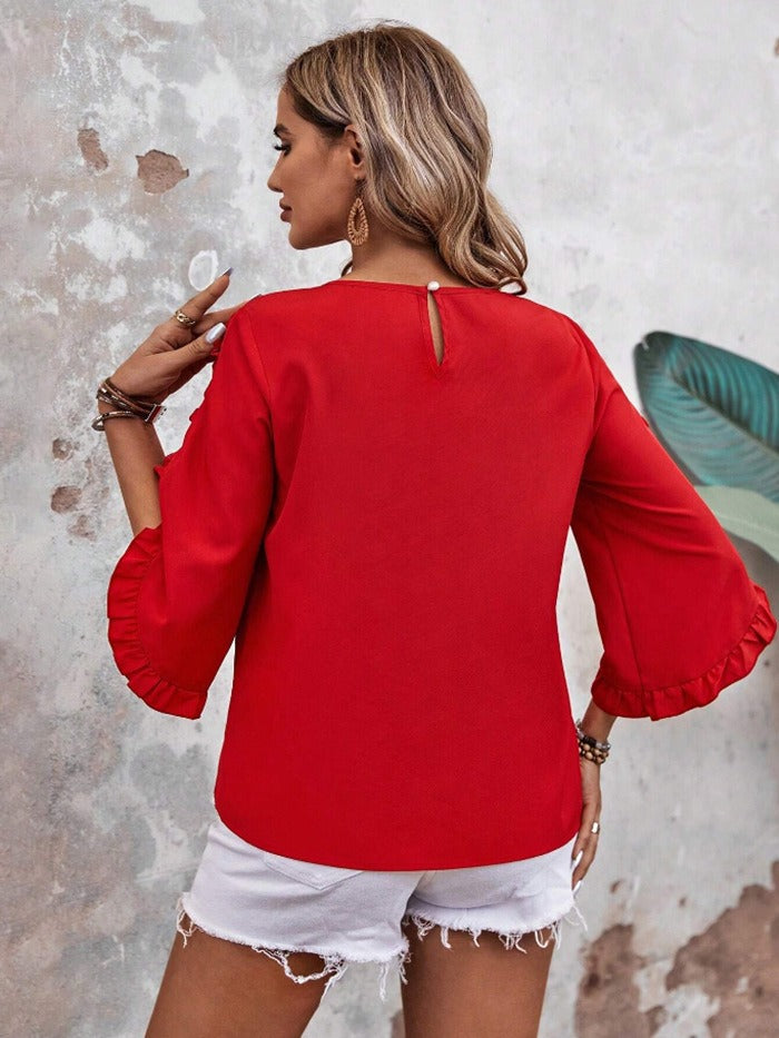 Aurora Breeze Ruffle Blouse