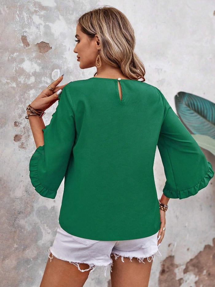 Aurora Breeze Ruffle Blouse