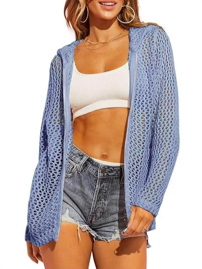 Womens Crochet Lightweight Cardigans